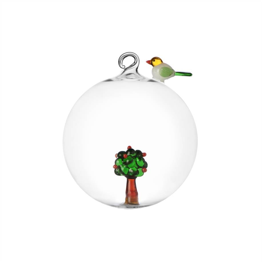 Palla Natale melo-uccellino