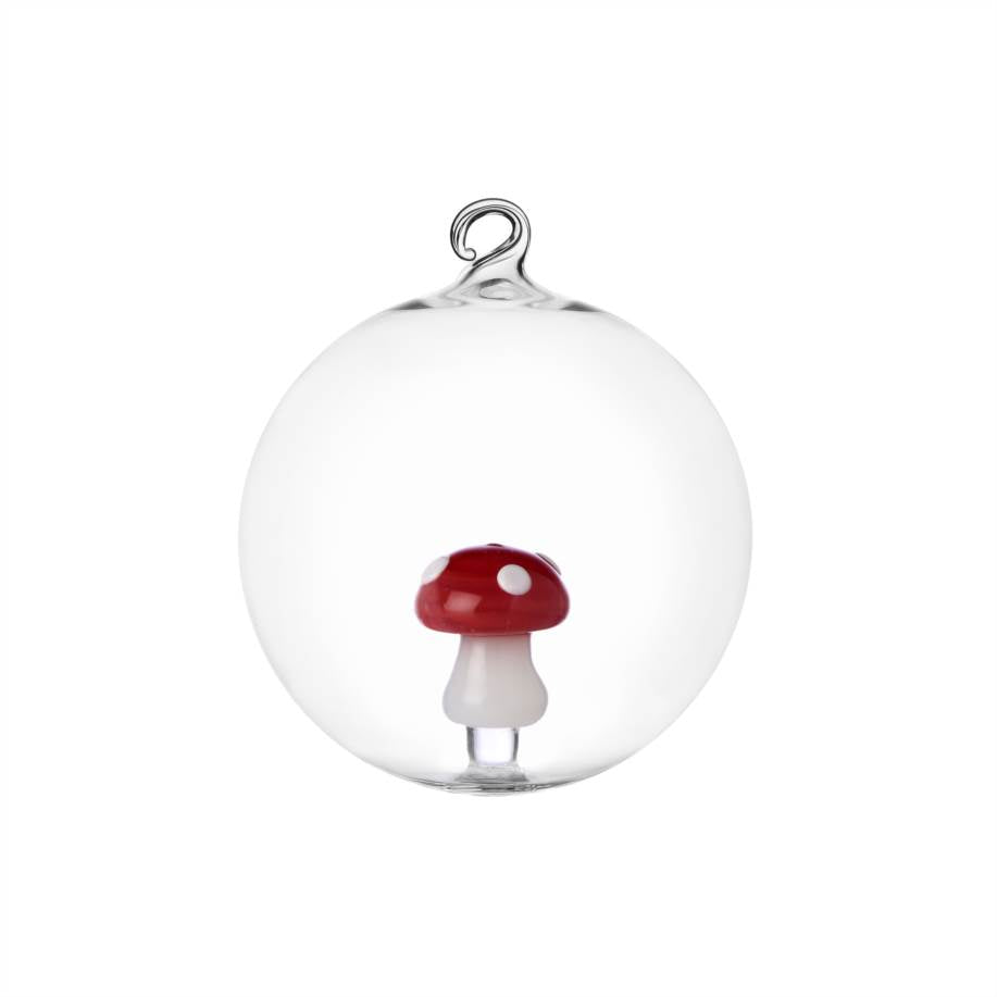 Palla Natale fungo rosso