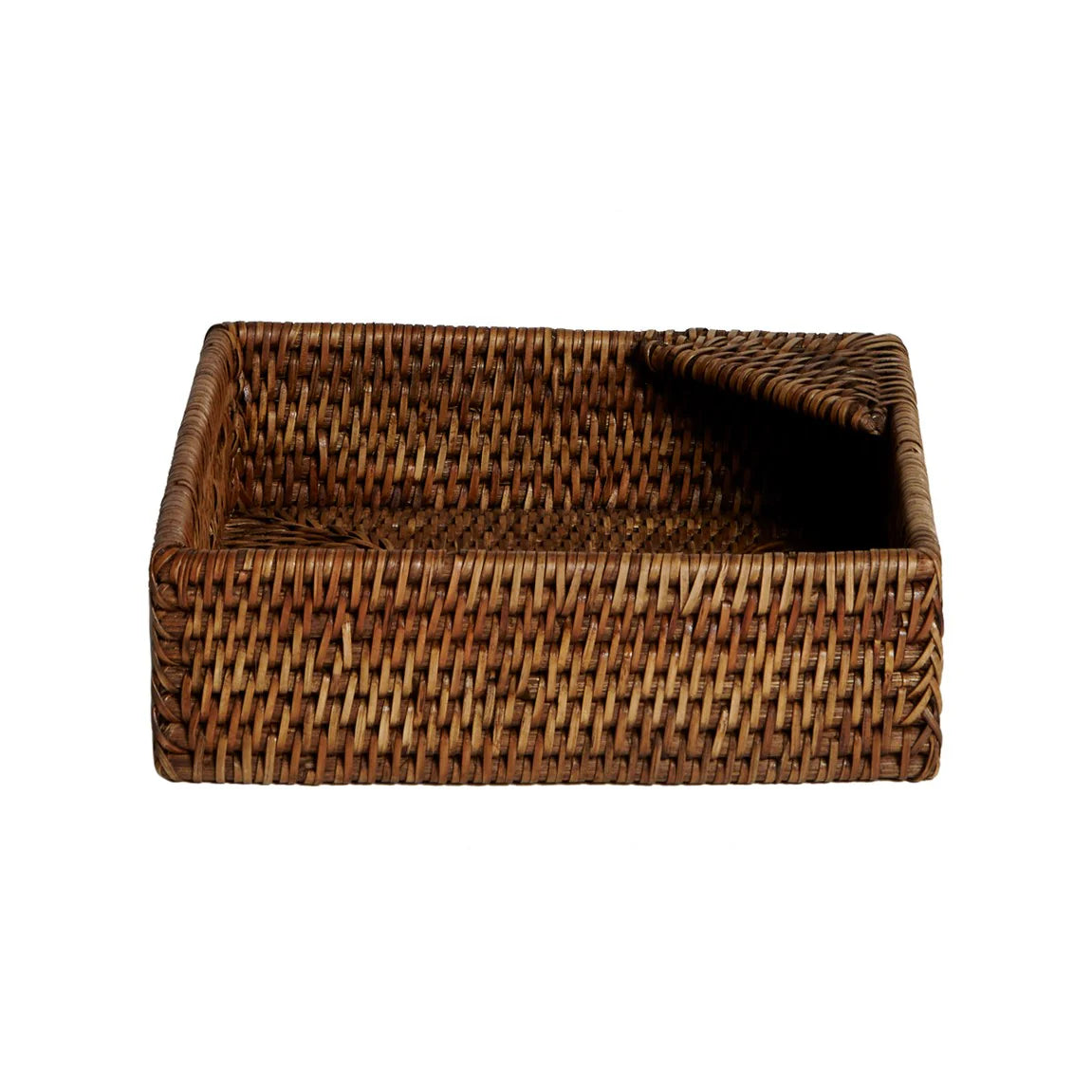 Porta Tovaglioli Village in rattan naturale, dim. 20x20x5 cm