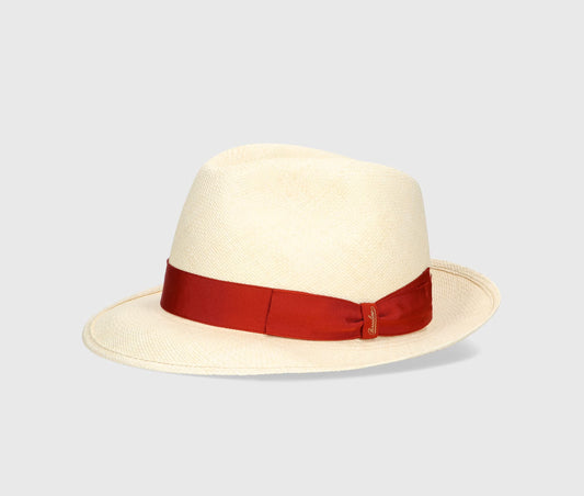 Cappello Federico Panama Quito Tesa Media Cinta Arancio