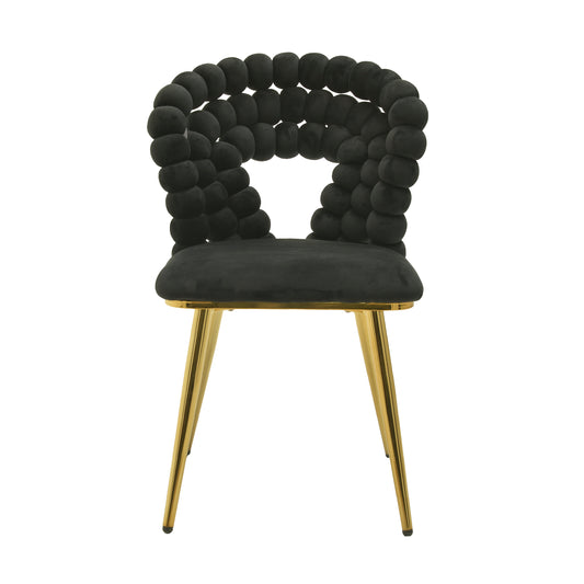 Sedia Nera in Velluto
