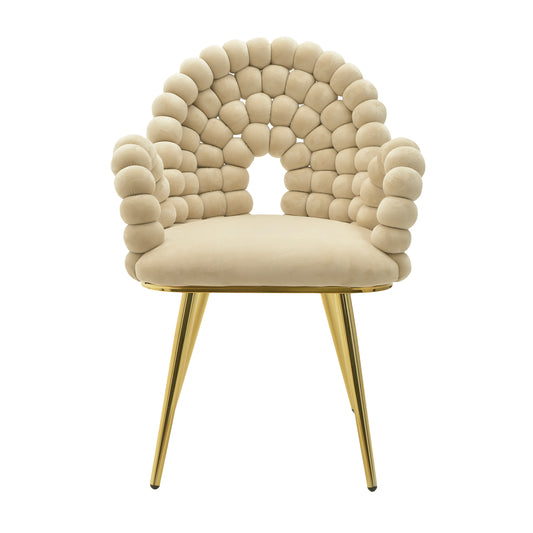 Sedia Crema in Velluto