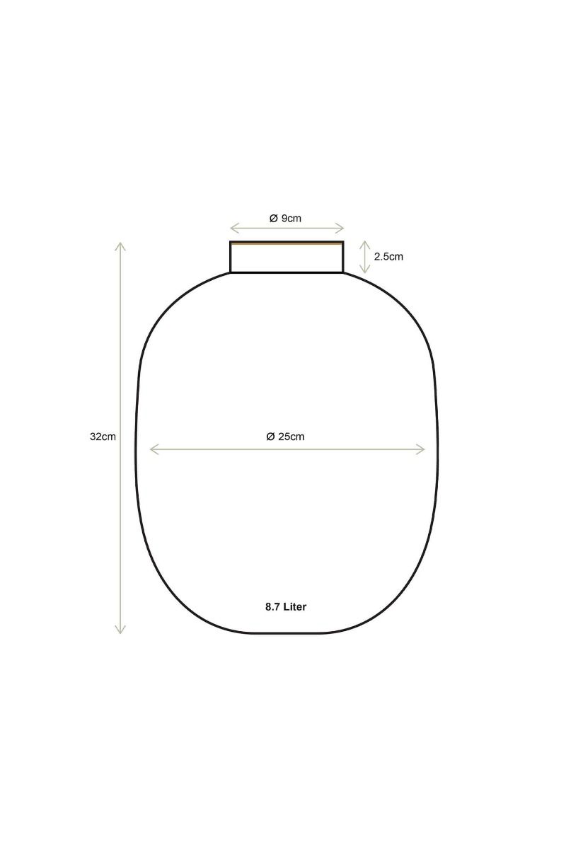 Vaso in metallo giallo 32cm