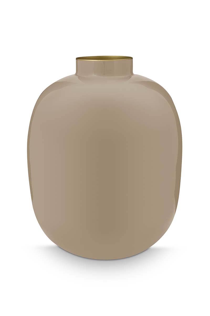 Vaso in metallo color cachi 32cm