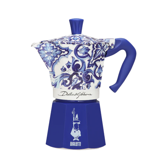 Bialetti Moka Express 3 Tazze Dolce & Gabbana Blu Mediterraneo