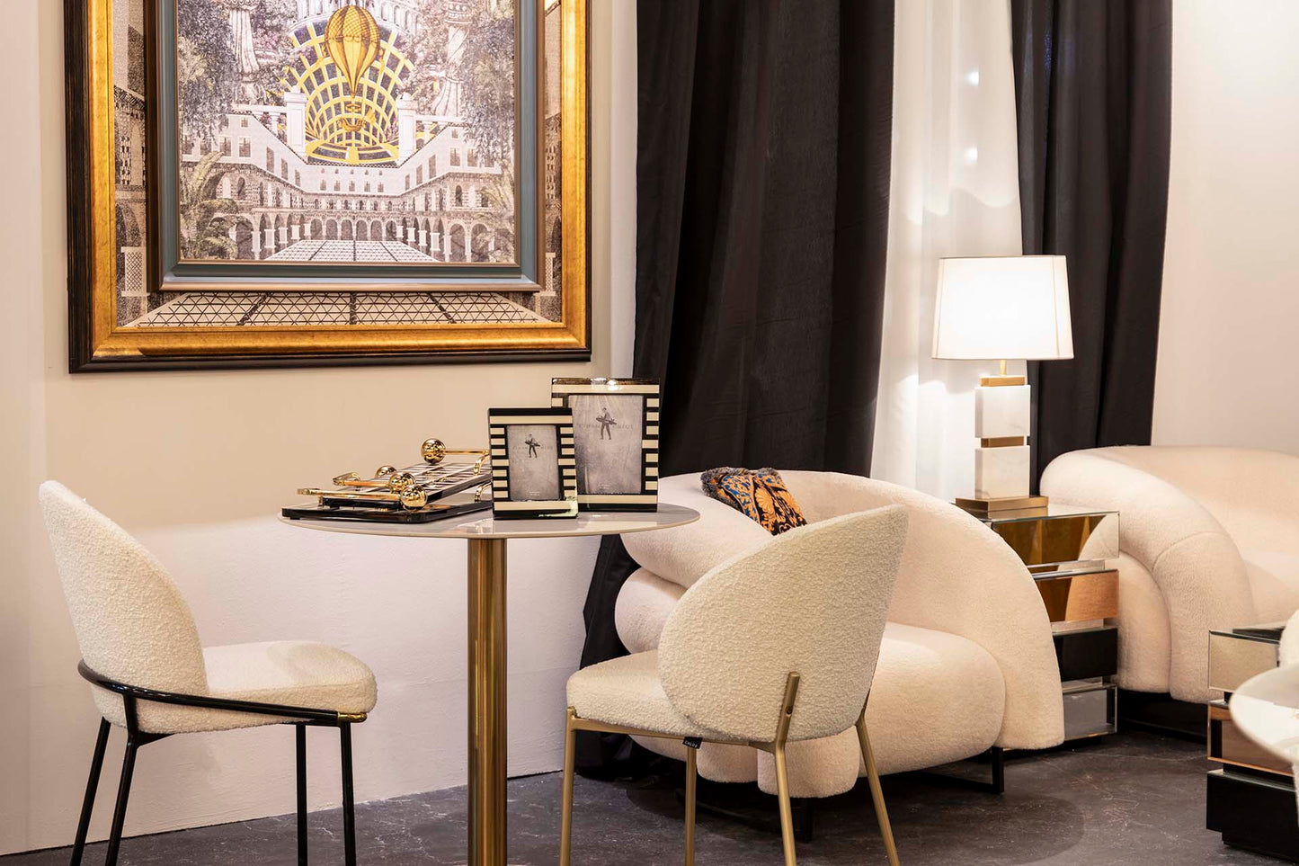 SEDIA KANIA BOUCLE BEIGE