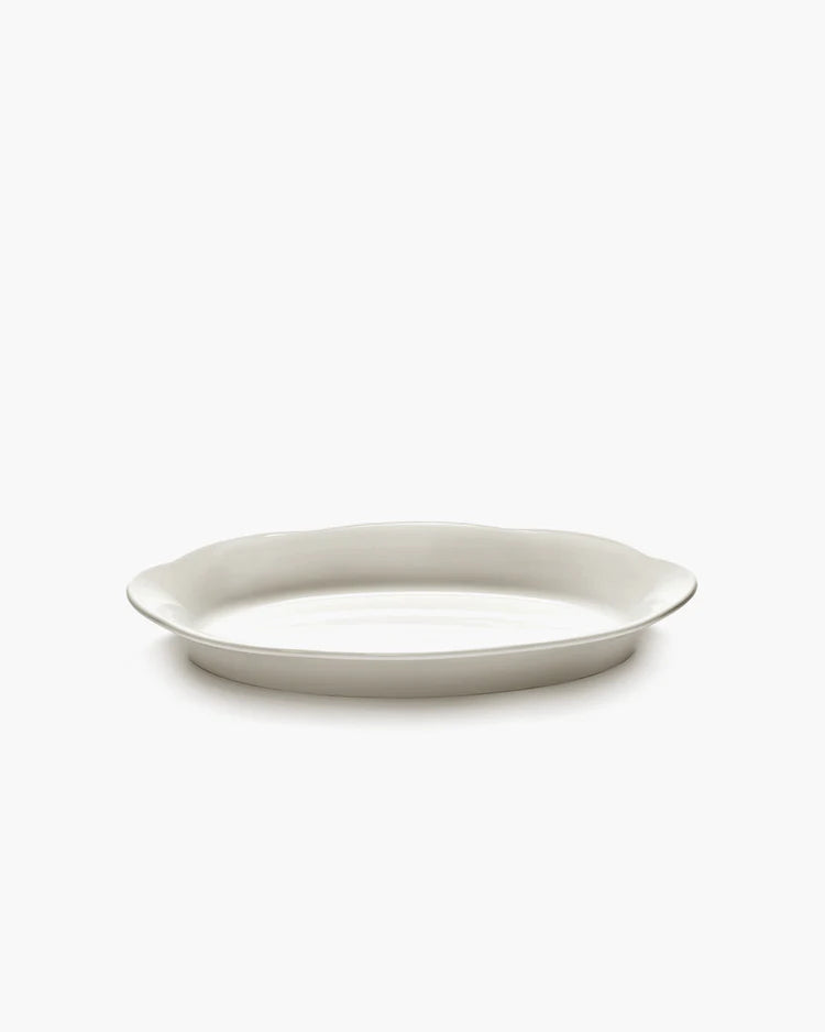 Set da 2 Piatti fondo ovale M bianco Silhouette