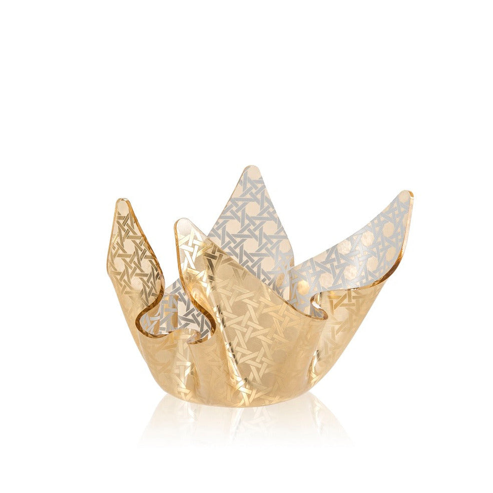 Vaso Drappeggi Oro Paglia