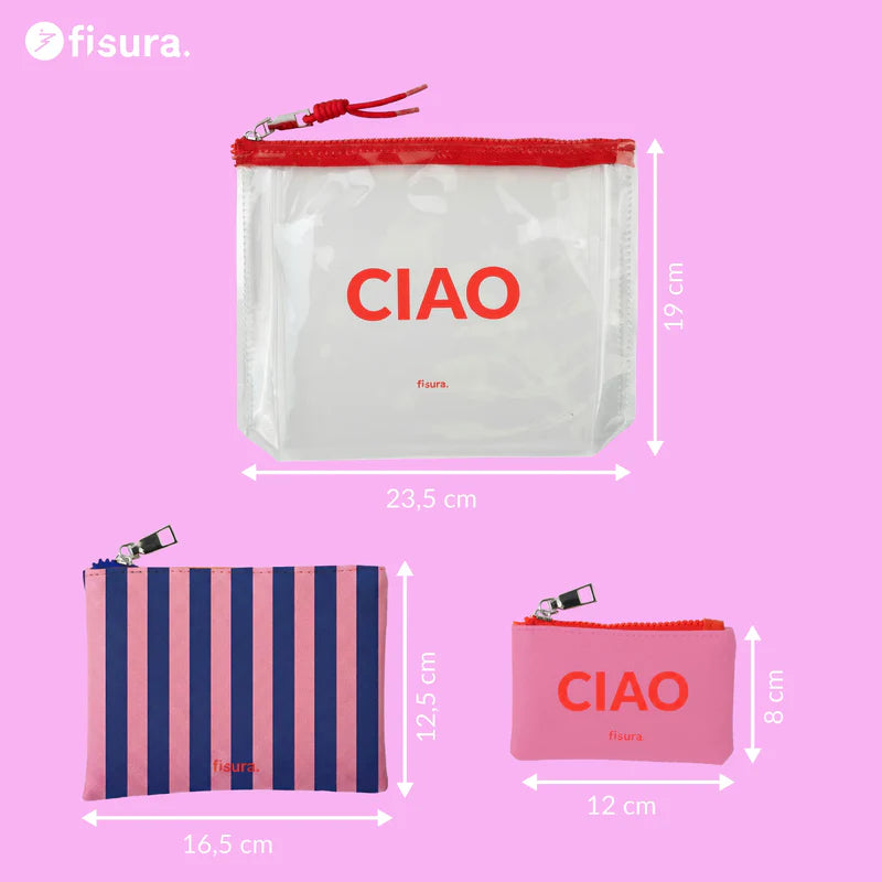 Beauty case triplo “Ciao”