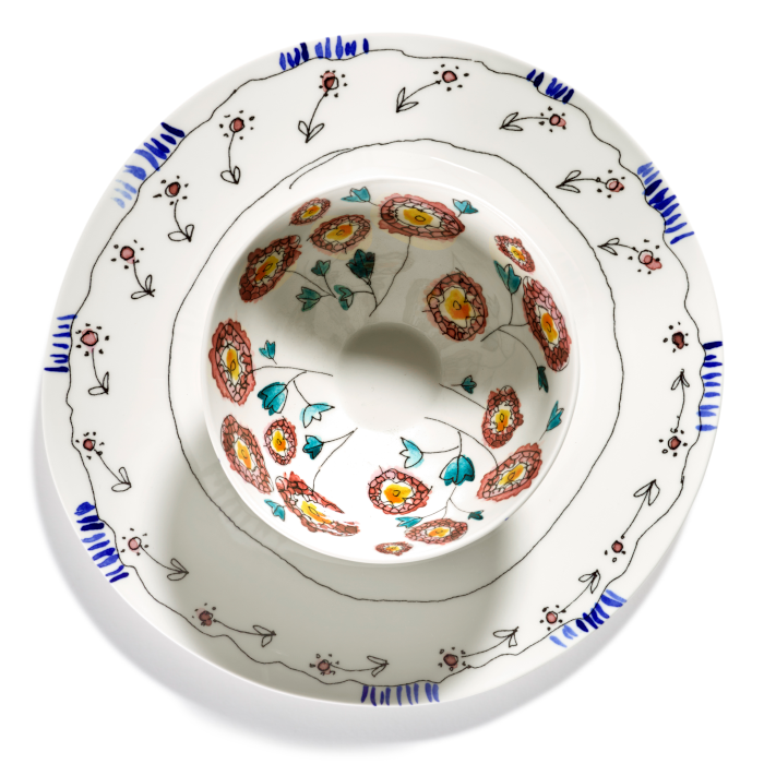 Set 2 piatti piani 'MIDNIGHT FLOWERS'