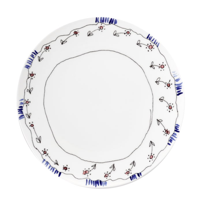 Set 2 piatti piani 'MIDNIGHT FLOWERS'