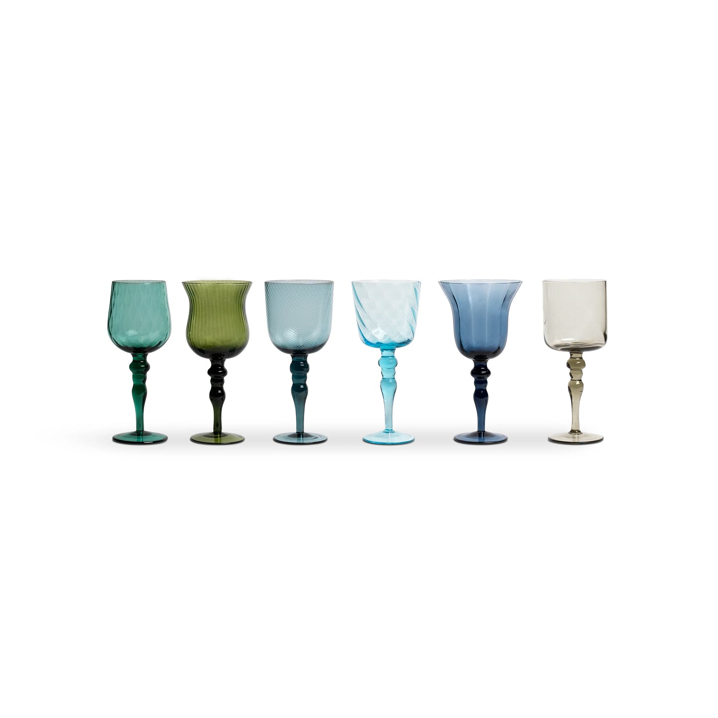 Set 6 Calici Blu Verde