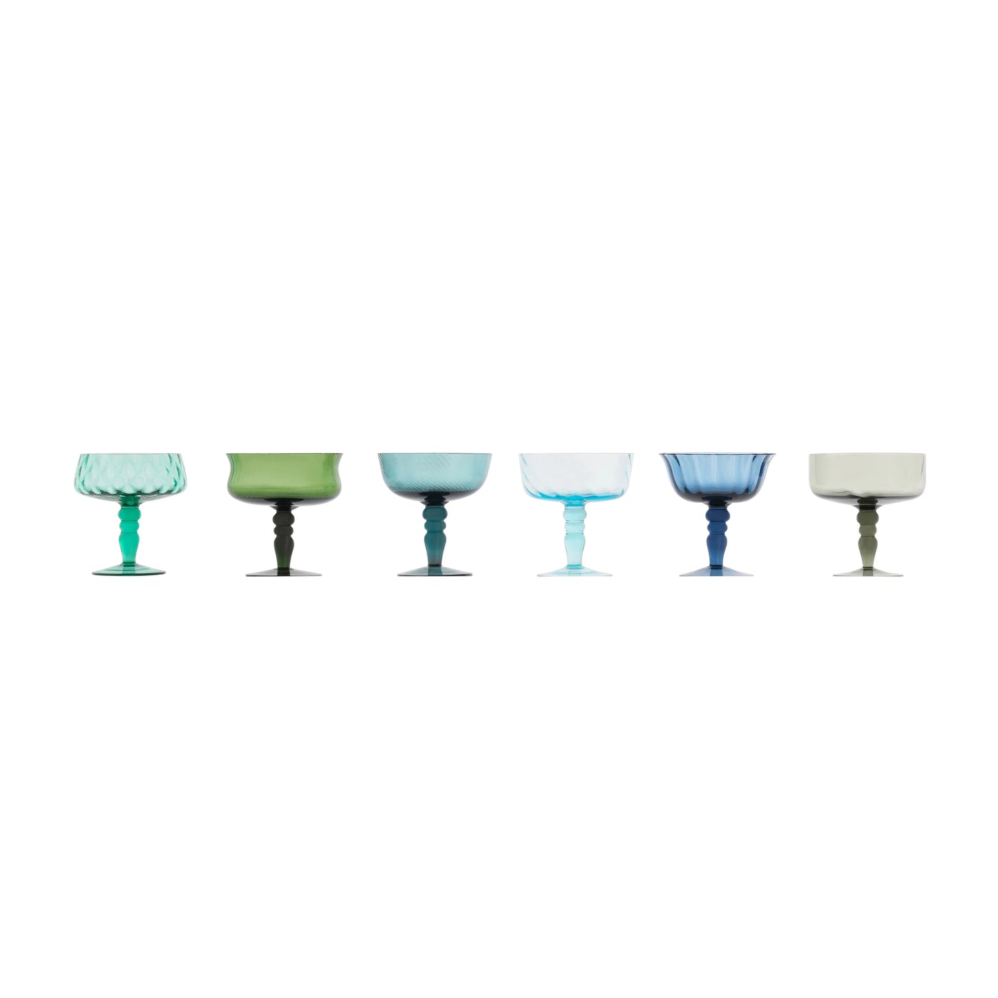 Set 6 Coppette Blu Verde