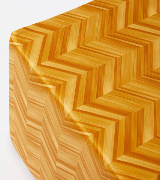 Pouf cubico Layers Inlay in raso