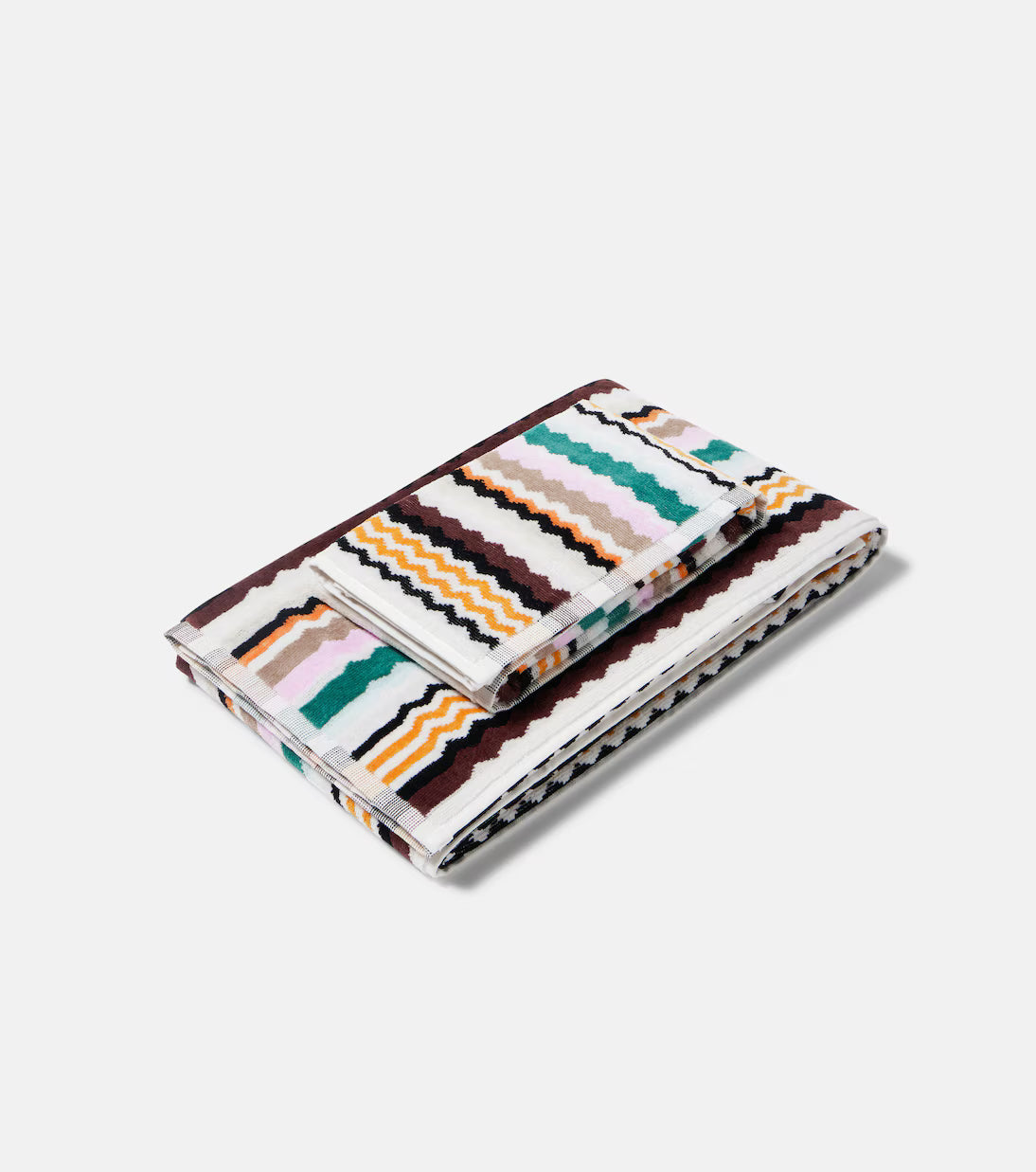 Set di 2 asciugamani Aura Zigzag in cotone