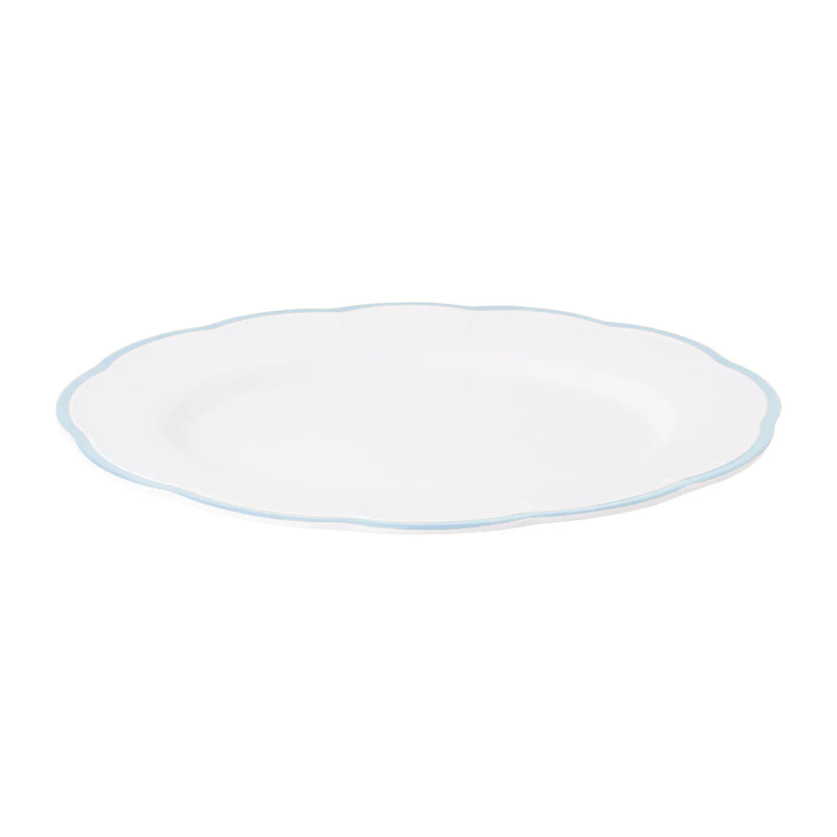 Piatto Portata Bordo Smerlato Azzurro