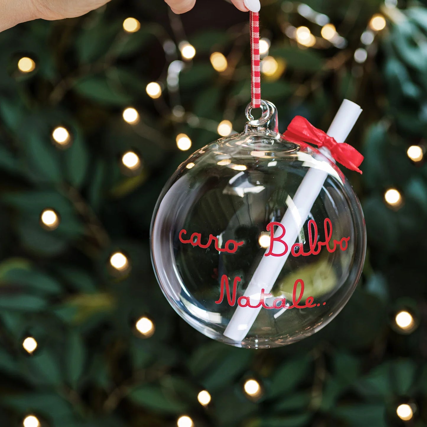 Pallina Caro Babbo Natale - 12 cm