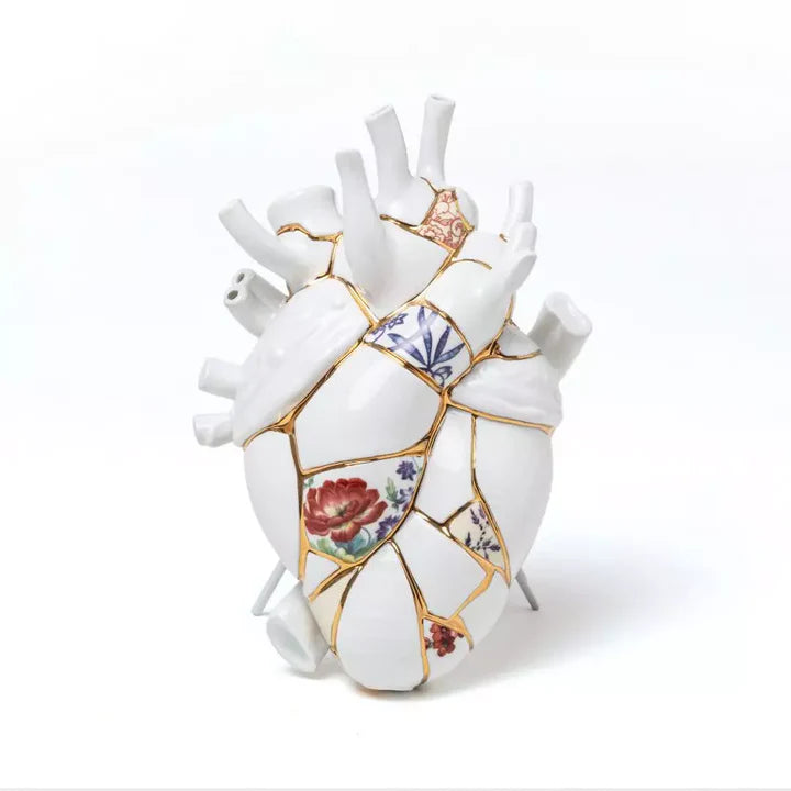 Vaso in porcellana Love in Bloom-Kintsugi