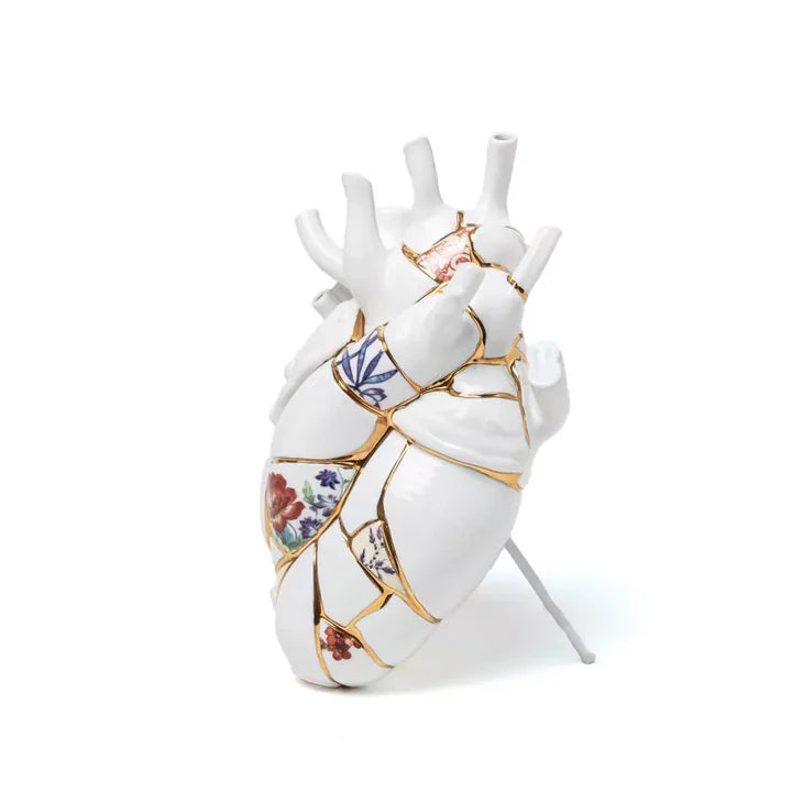 Vaso in porcellana Love in Bloom-Kintsugi