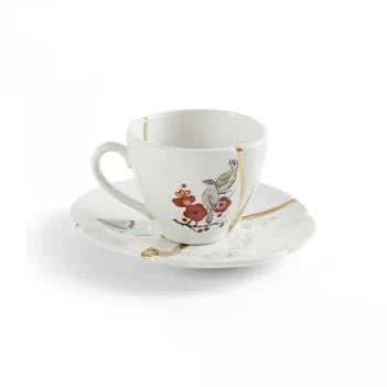 Kintsugi Tazza da Caffè con Piattino 01