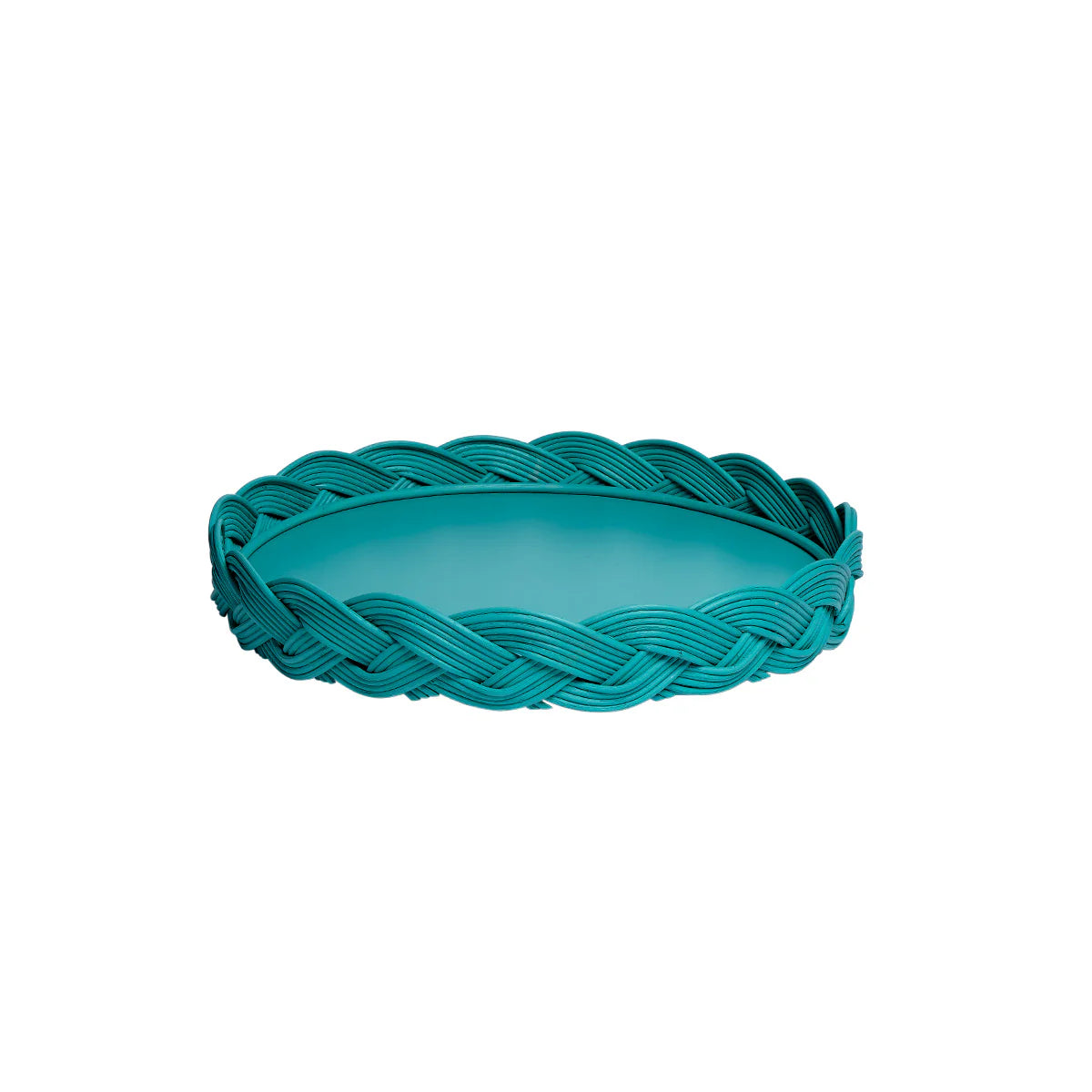 Vassoio Rotondo Medium Treccia Celeste
