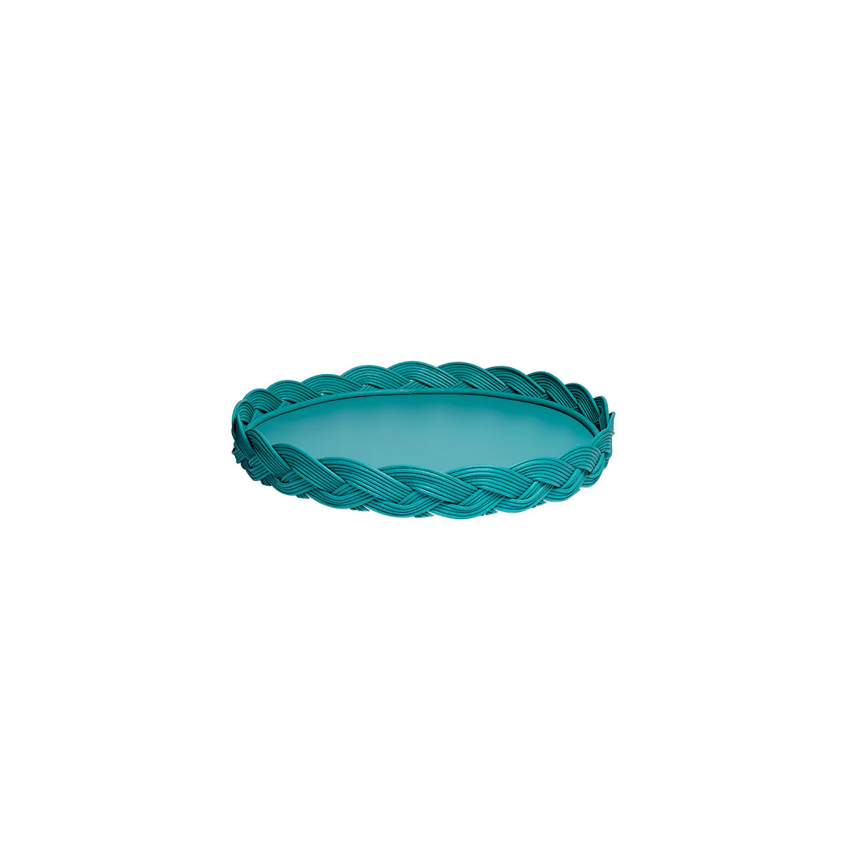 Vassoio Rotondo Small Treccia Celeste