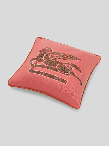 Cuscino ricamato Pegaso Rosa