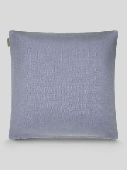 CUSCINO IN LINO CON PEGASO RICAMATO LILLA