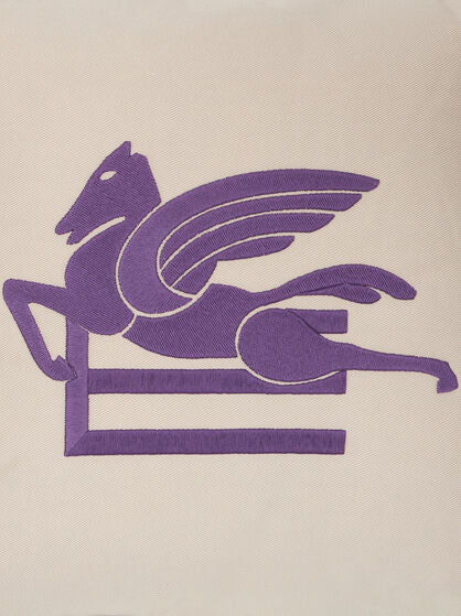 Cuscino ricamato Pegaso Viola