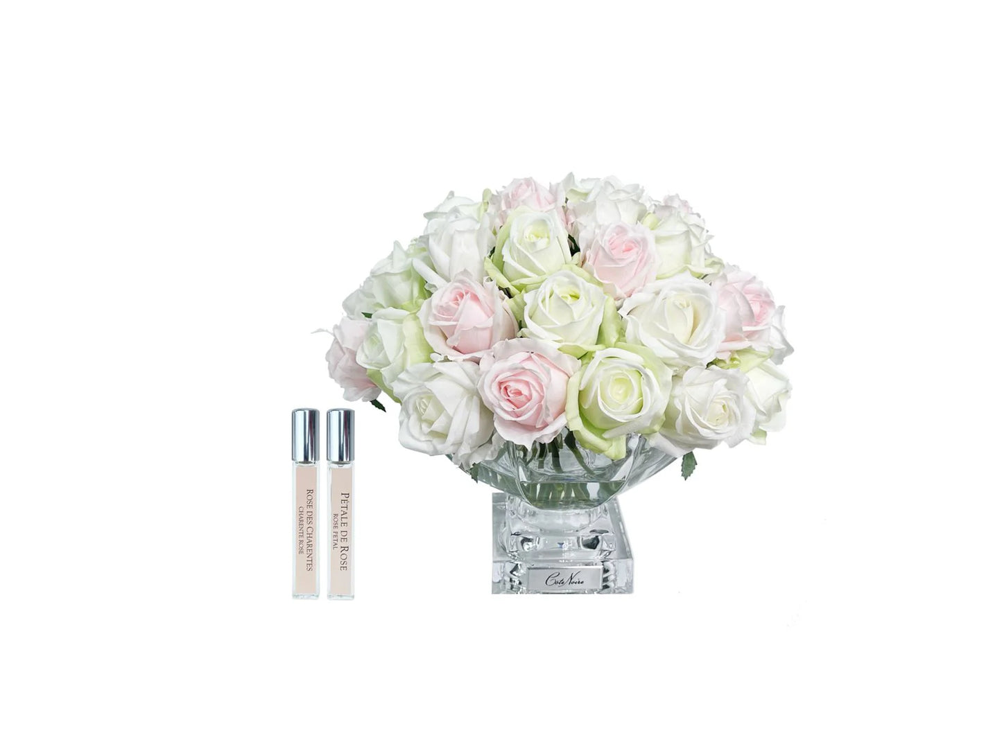 Centrotavola - Pink, Green & White Roses