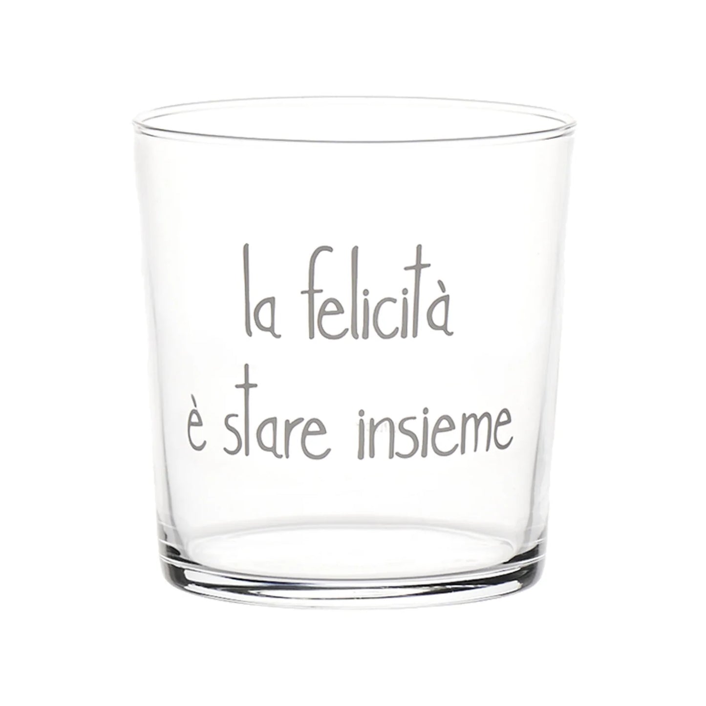 Set 6 Bicchieri acqua La felicità è stare insieme