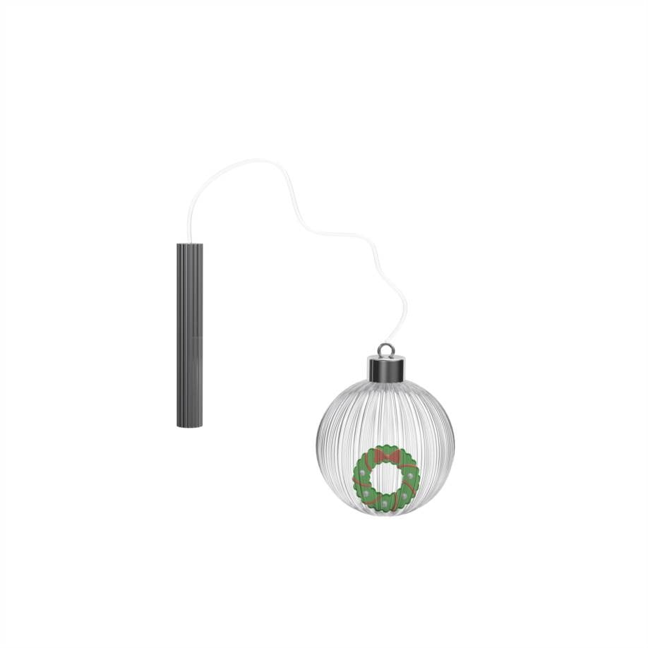 Lampada palla di Natale ghirlanda
