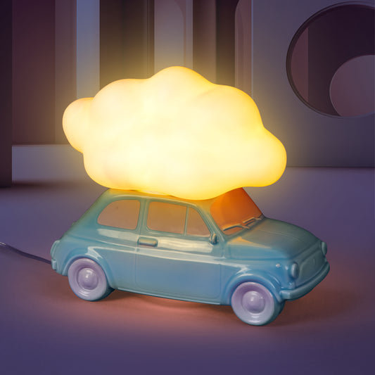 Lampada da tavolo Nuvola ceramica blu / L 34,6 x H 29 cm