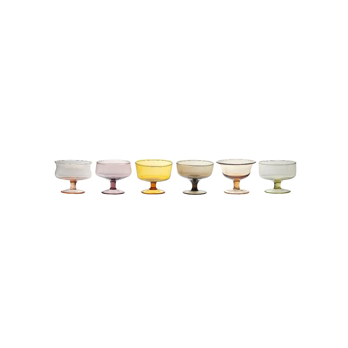 Set 6 Coppe Ambra Rosa