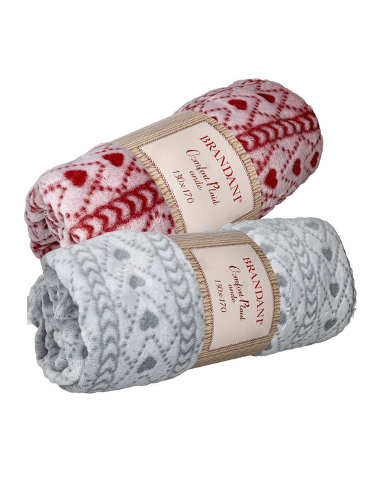 PLAID CUORICINI COLORI ASSORTITI POLIESTERE