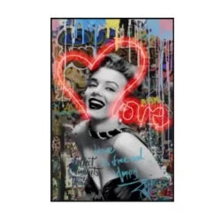 Quadro led "Marilyn Love" Cm.80x120