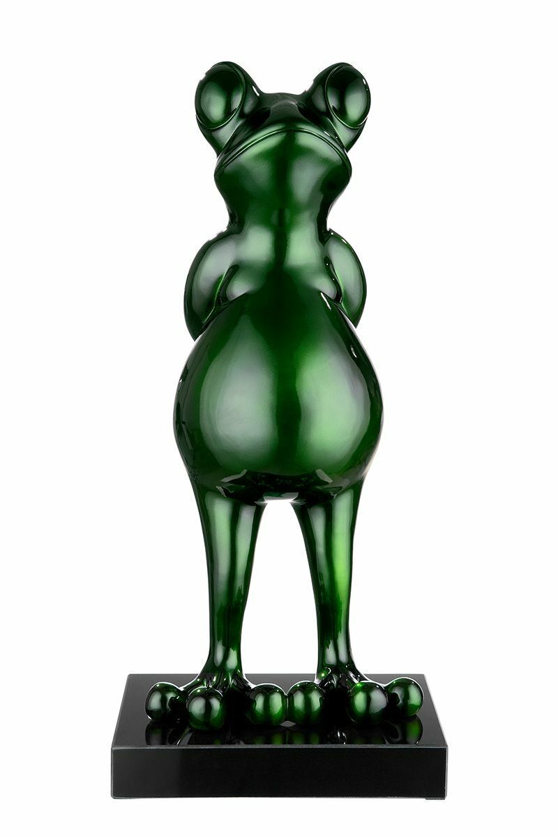 Scultura "Rana" Verde Metallizzato