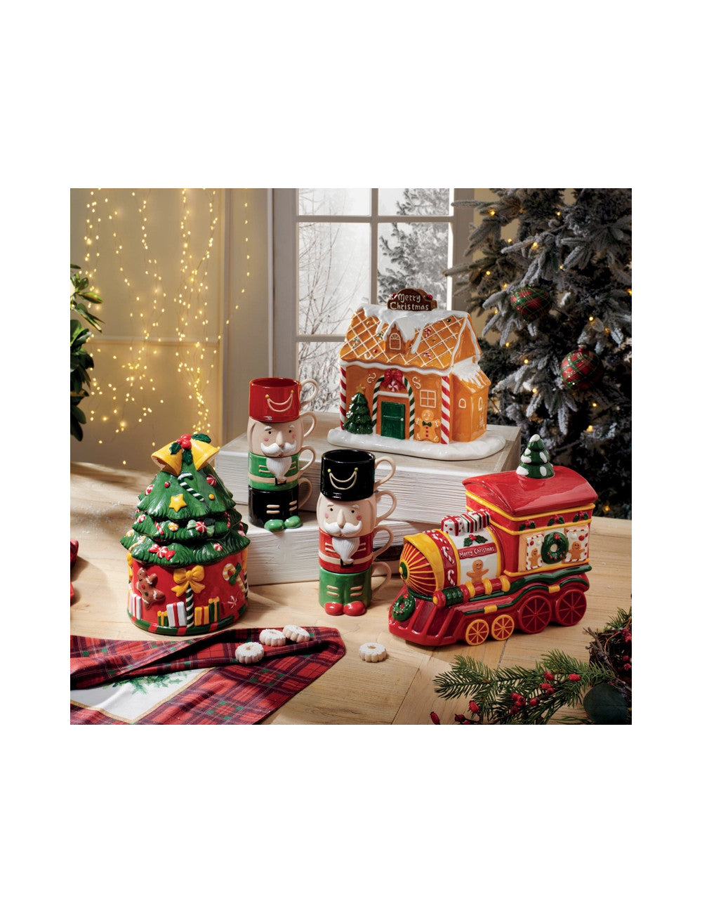 Tazze impilabili Schiaccianoci Cappello rosso