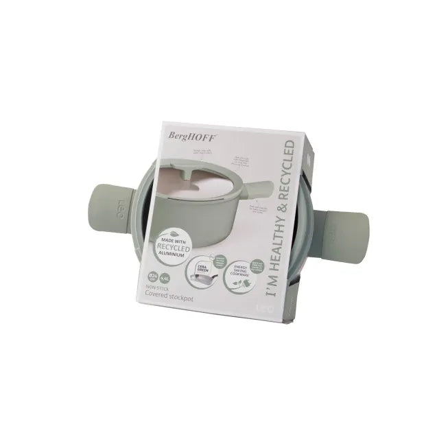 Casseruola antiaderente con coperchio Balance Sage 24x11,50cm