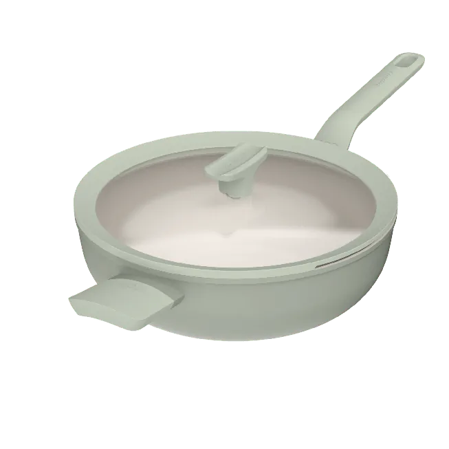 Wok con coperchio antiaderente Balance Sage 32cm