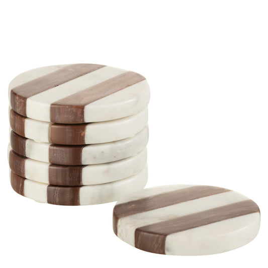 Set Sottobicchieri in Marmo