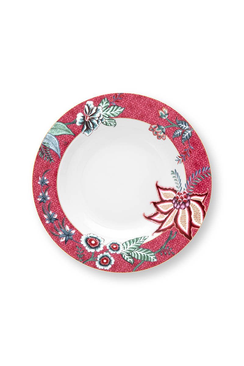 Servizio Tavola 18 Pezzi Flower Festival Dark Pink