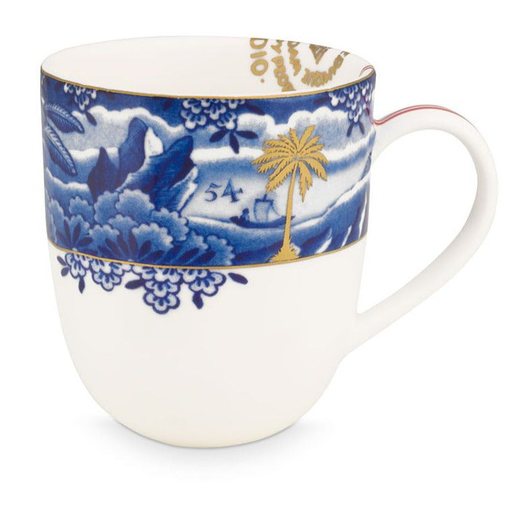 Set 2 Mug Heritage Border Blu