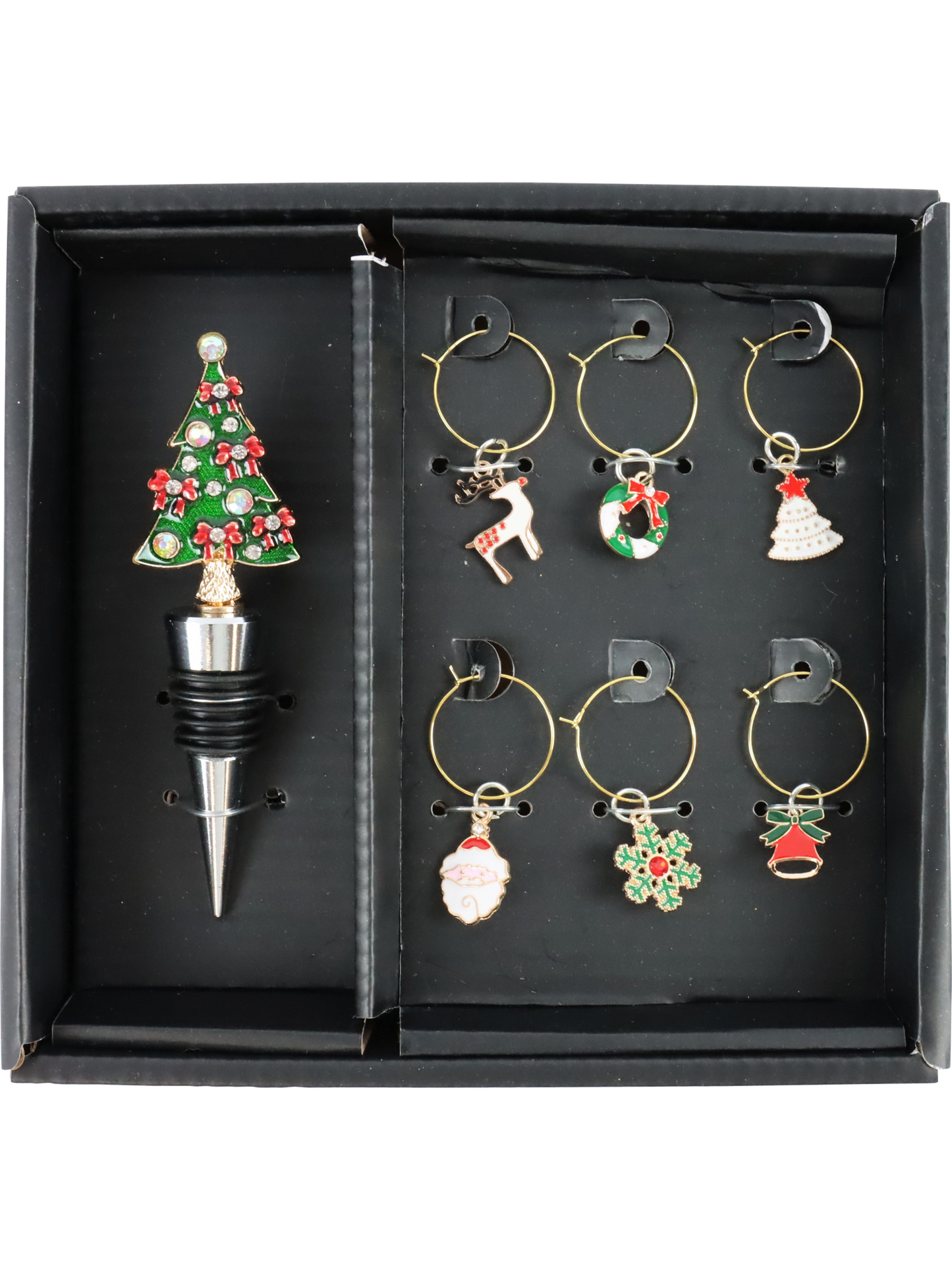 Set Segnabicchiere con Tappo "Santa"