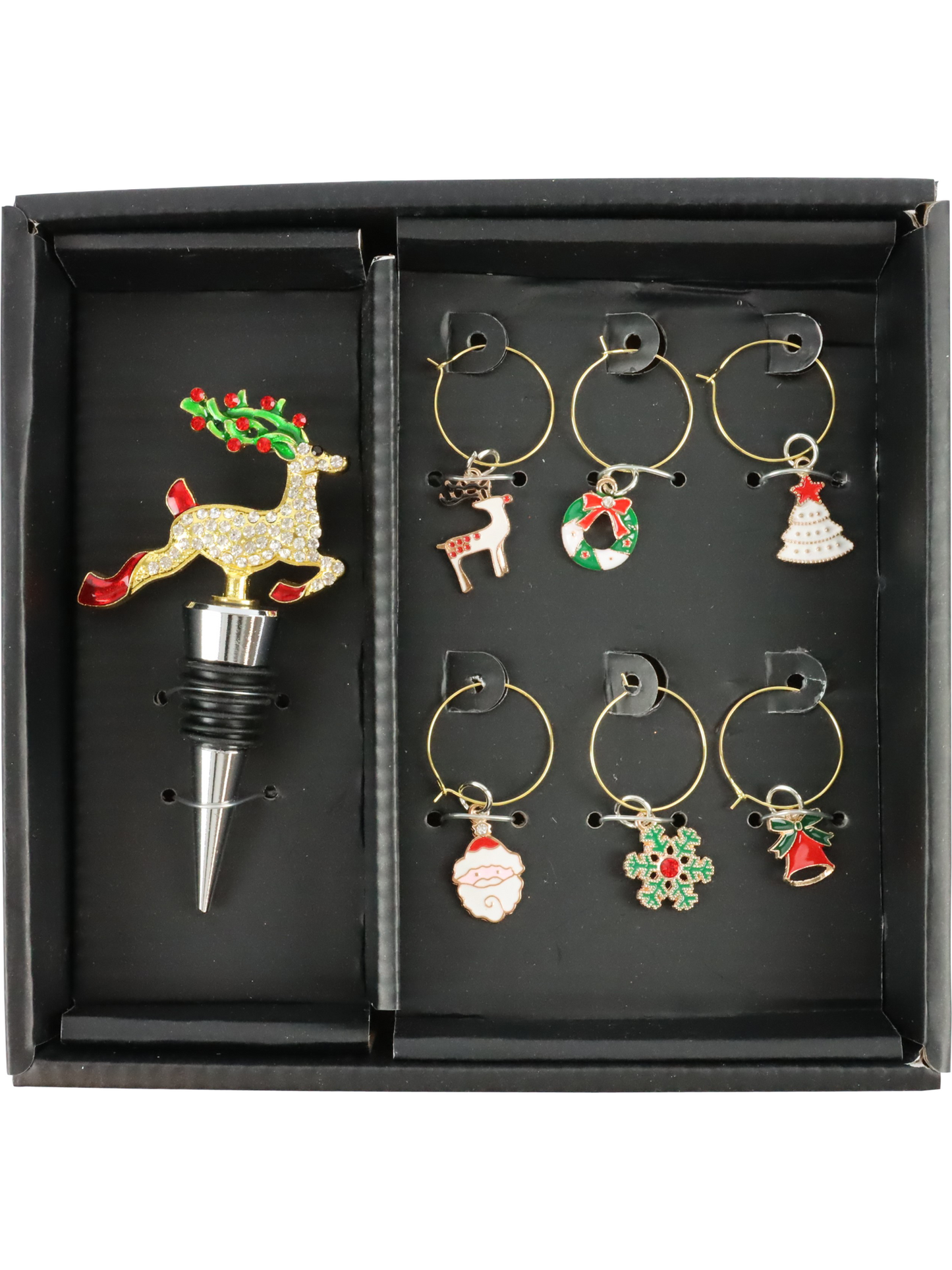 Set Segnabicchiere con Tappo "Santa"