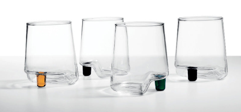 Set da 6 Bicchieri Gamba De Vero Tacco Verde