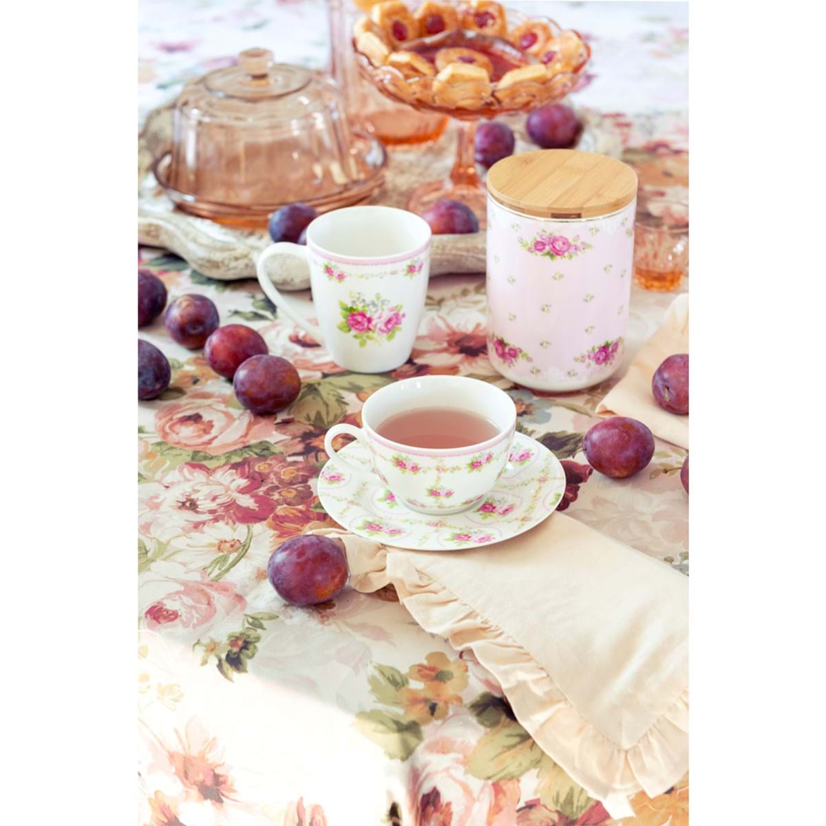 Set 3 Barattoli con Coperchio Rose