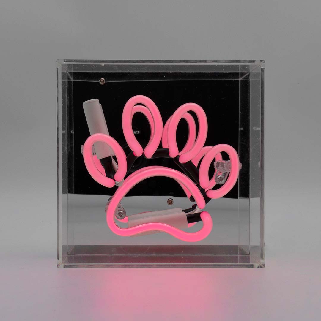 'Paw Mini' Glass Neon