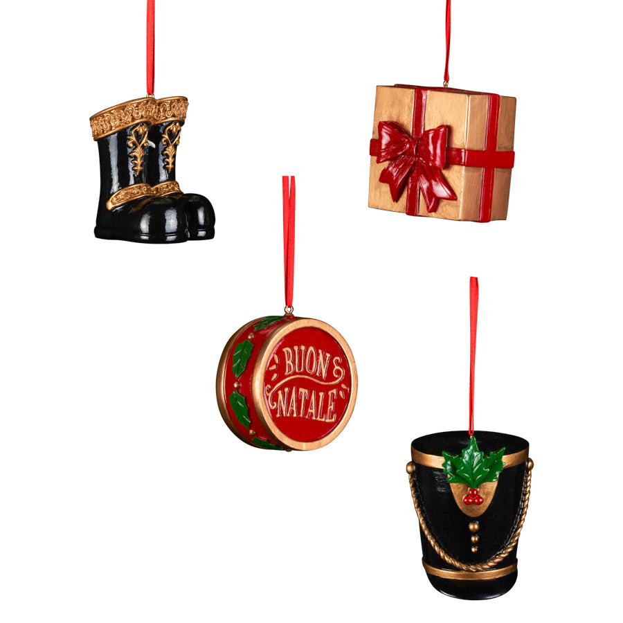 Set 4 Addobbi Albero di Natale