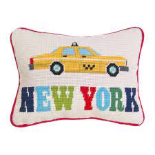 Jet Set New York Pillow